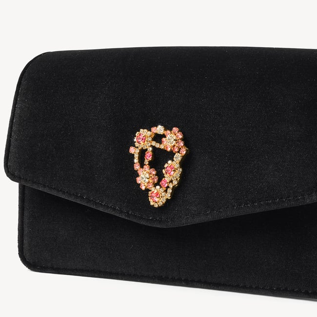 Eliza Clutch Black Velvet