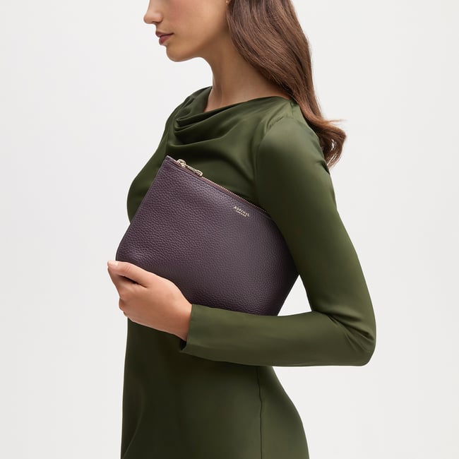 Large Ella Pouch Fig Pebble