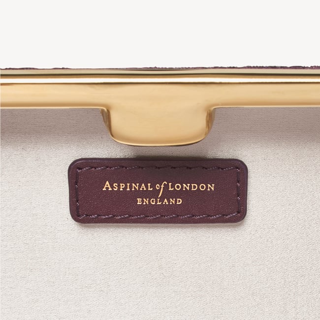 Florence Clutch Fig Velvet Croc