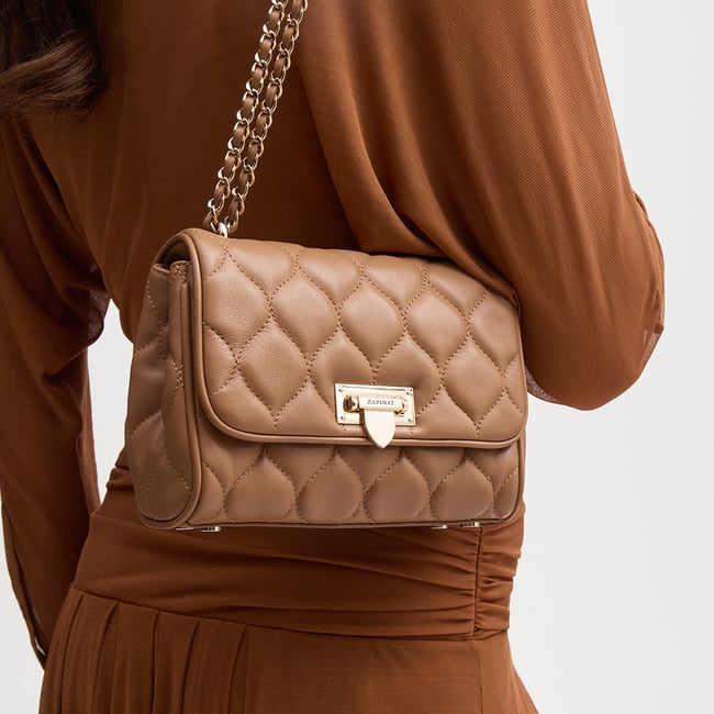 Lottie Caramel Quilted Nappa