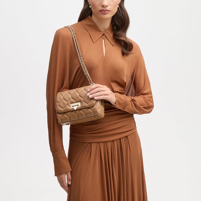 Lottie Caramel Quilted Nappa