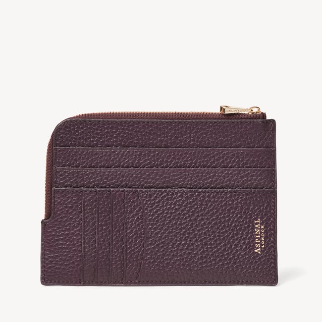 Zipped Travel Wallet Fig Pebble