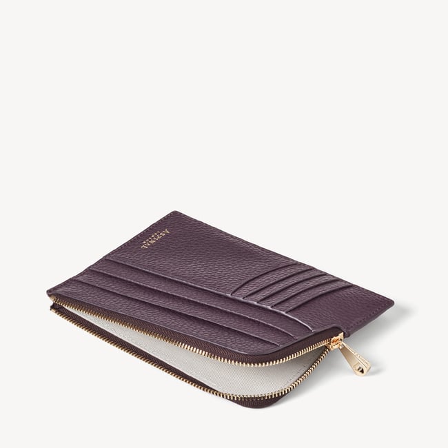 Zipped Travel Wallet Fig Pebble