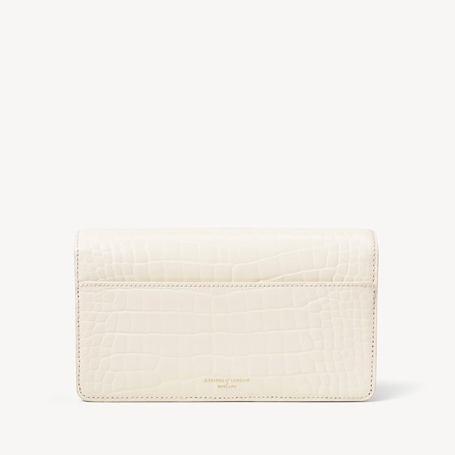 Mayfair®Clutch Ivory Patent Croc