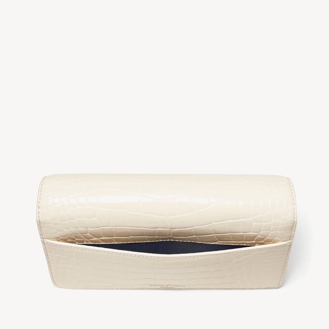 Mayfair®Clutch Ivory Patent Croc