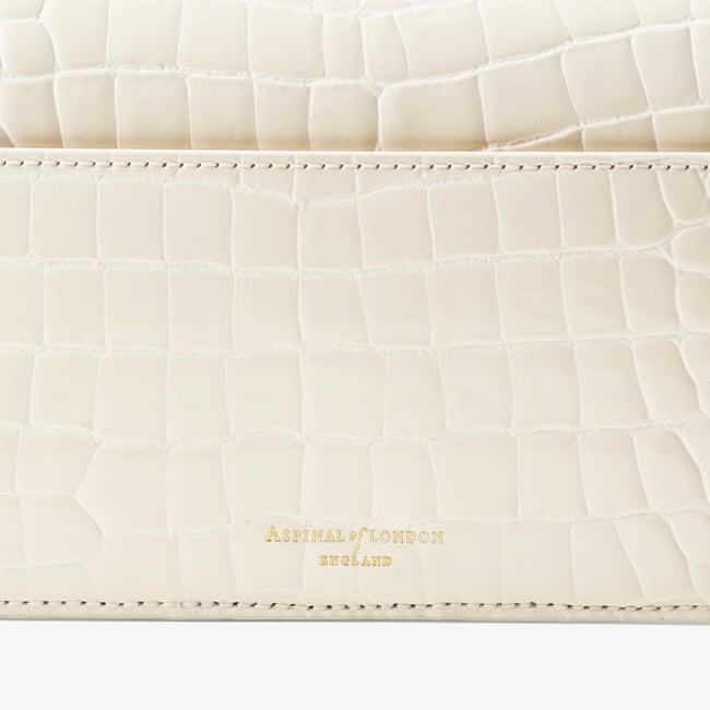 Mayfair®Clutch Ivory Patent Croc