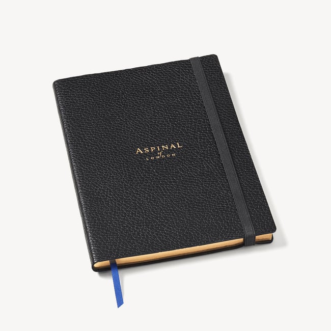 A5 Softback Notebook Black Pebble