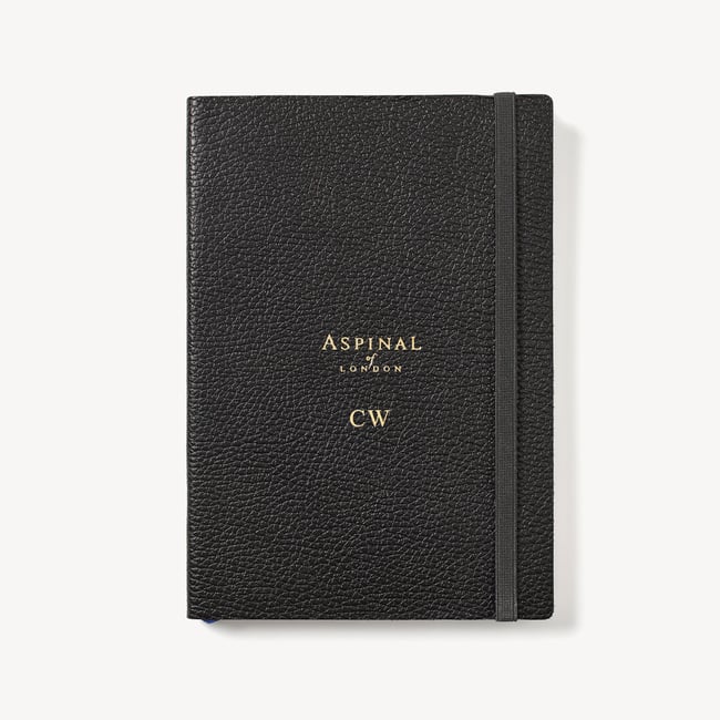 A5 Softback Notebook Black Pebble