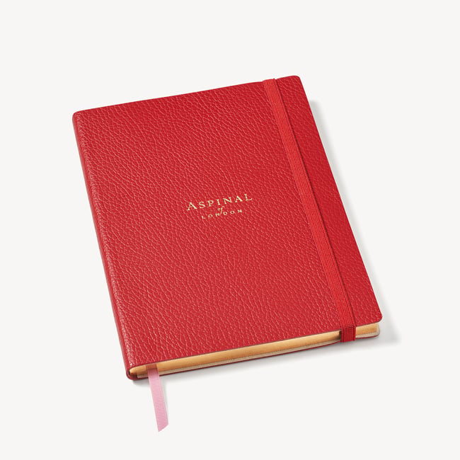 A5 Softback Notebook Red Pebble