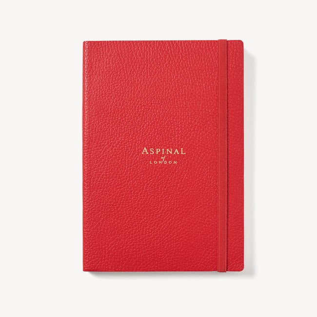 A5 Softback Notebook Red Pebble