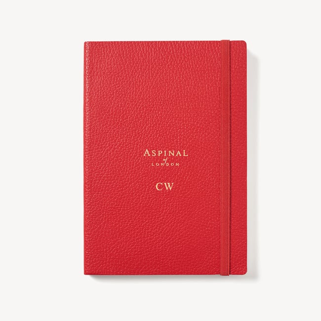 A5 Softback Notebook Red Pebble