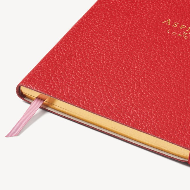 A5 Softback Notebook Red Pebble