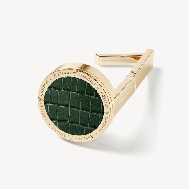 Foldable Handbag Hook Deep Shine Evergreen Small Croc