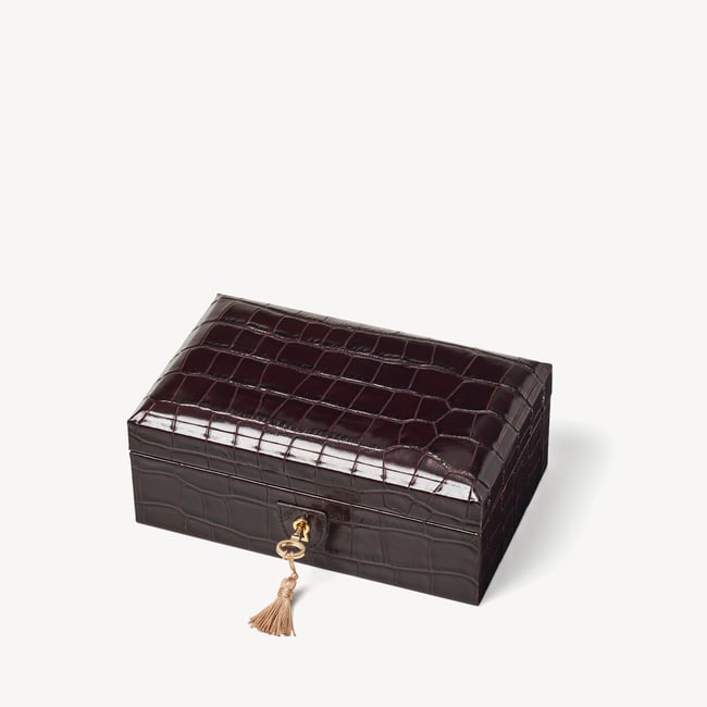 Hallway RFID Box Deep Shine Amazon Brown Croc