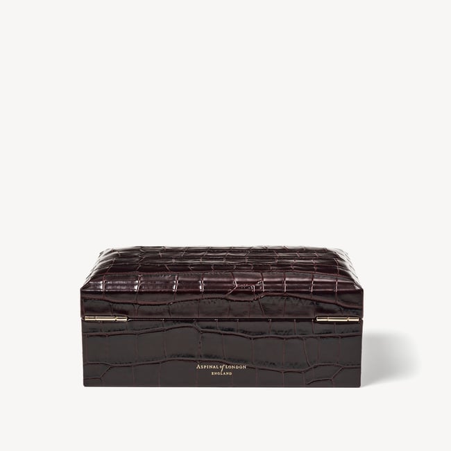 Hallway RFID Box Deep Shine Amazon Brown Croc