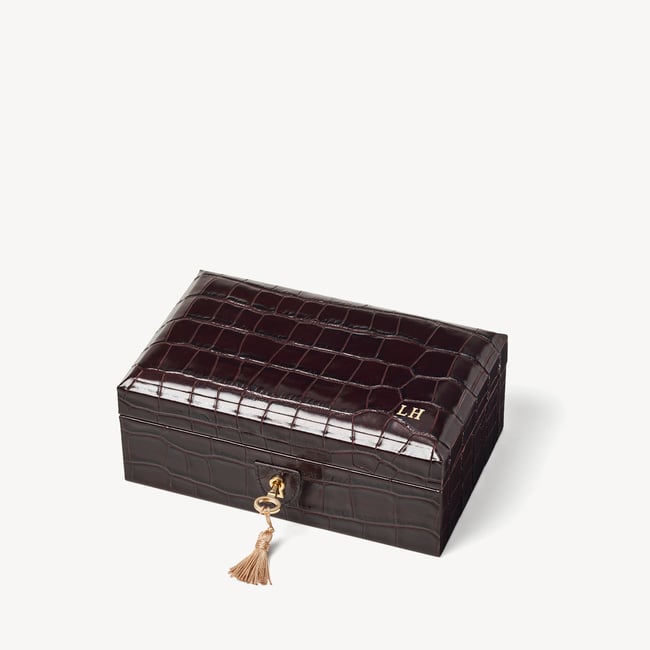Hallway RFID Box Deep Shine Amazon Brown Croc