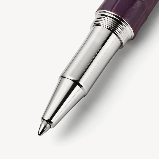London Ballpoint Pen Deep Shine Fig Small Croc