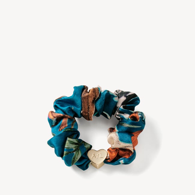 Silk Eye Mask Set Peacock Blue Woodland Pure Silk