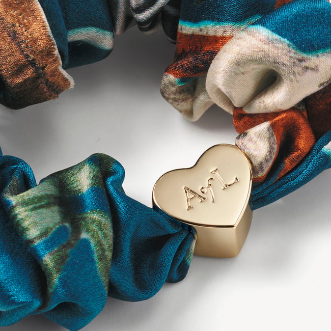 Silk Eye Mask Set Peacock Blue Woodland Pure Silk