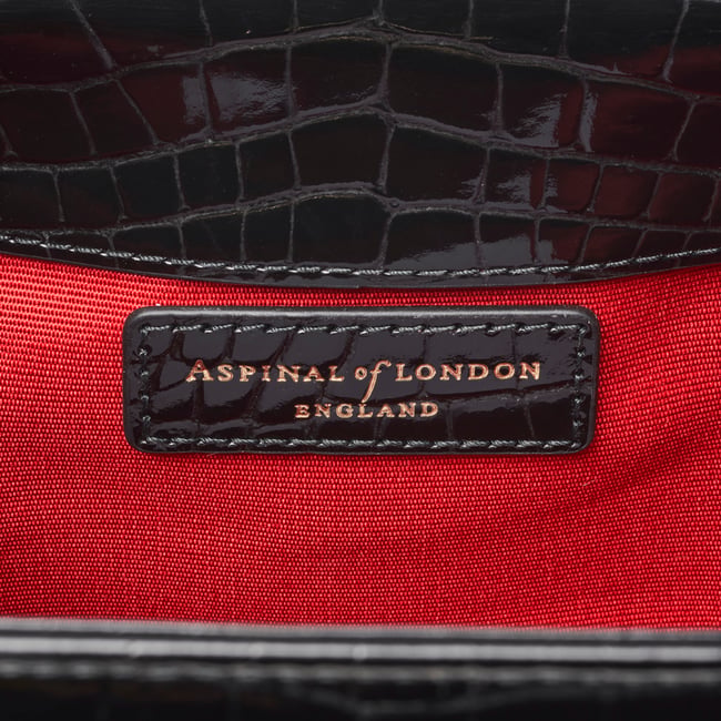 Midi Mayfair® Black Patent Croc