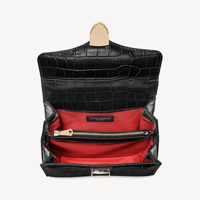 Midi Mayfair® Deep Shine Black Croc