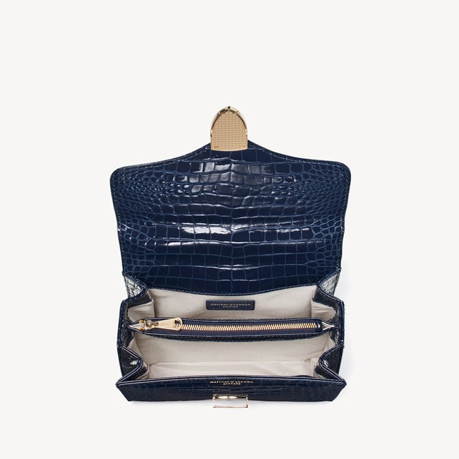 Midi Mayfair® Midnight Blue Patent Croc