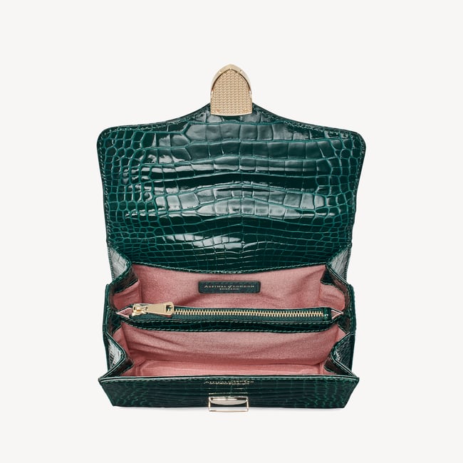 Midi Mayfair® Evergreen Patent Croc