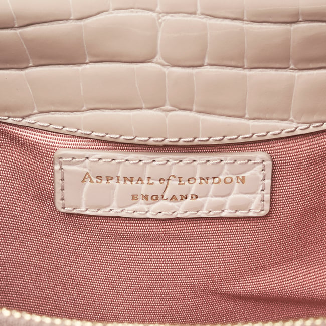 Midi Mayfair® Soft Taupe Patent Croc