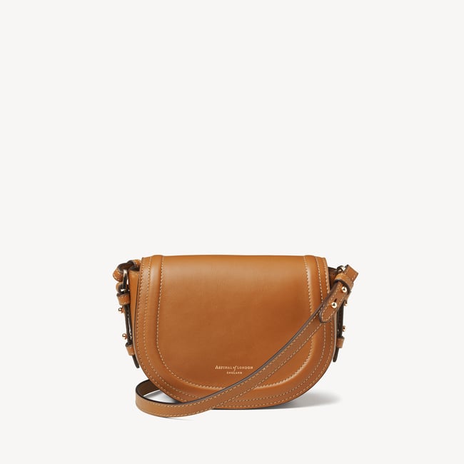 Small Stella Satchel Crossbody Smooth Tan