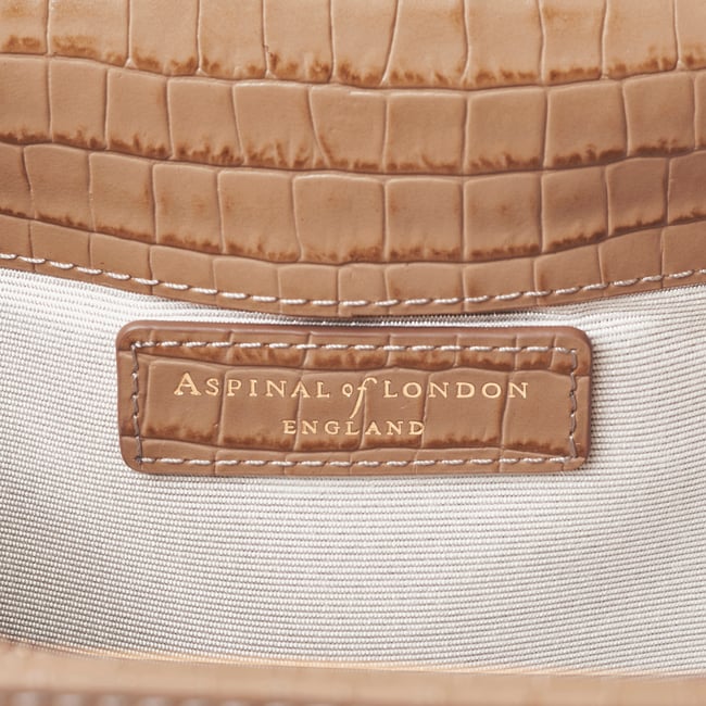 Midi Mayfair® Deep Shine Caramel Small Croc