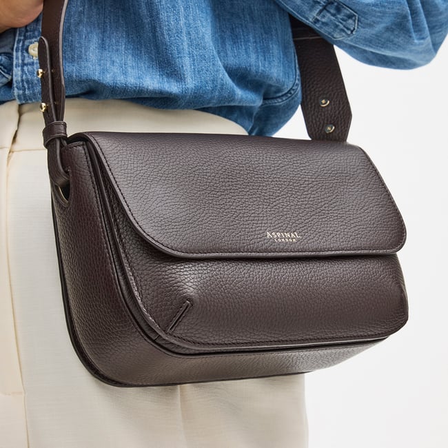 Ella Grande Crossbody Chocolate Pebble