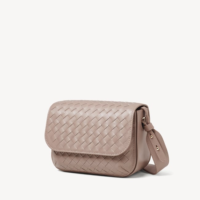 Ella Crossbody Moleskin Woven Leather
