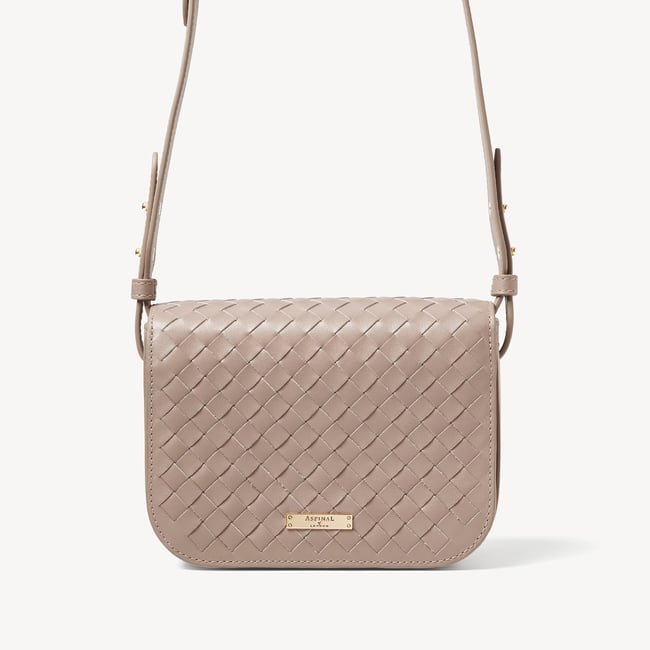 Ella Crossbody Moleskin Woven Leather