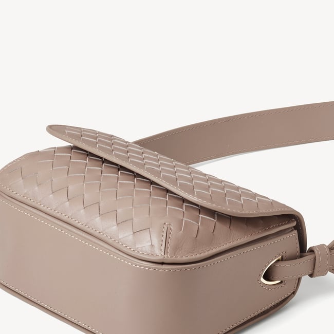 Ella Crossbody Moleskin Woven Leather
