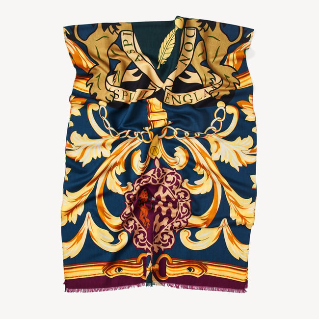 Merino & Silk Stole Fig Merino Wool