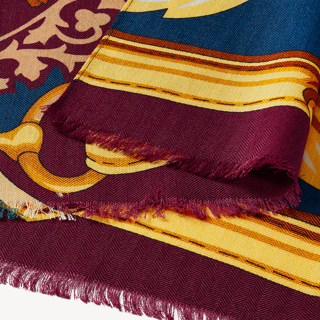Merino & Silk Stole Fig Merino Wool