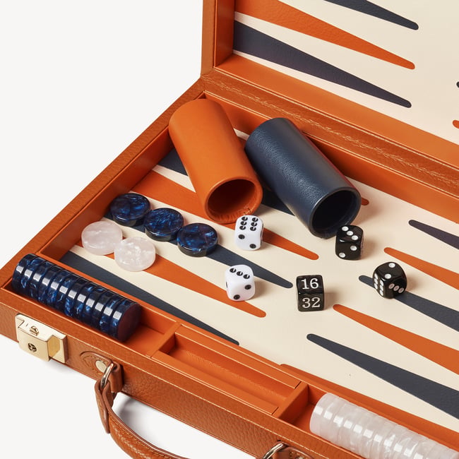 13-inch  Backgammon Set Marmalade Pebble