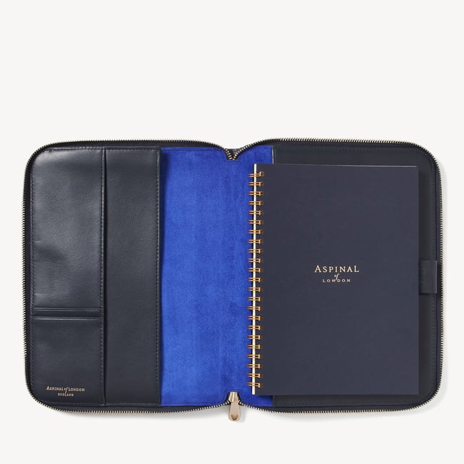 A5 Compact Organiser Padfolio Navy Pebble
