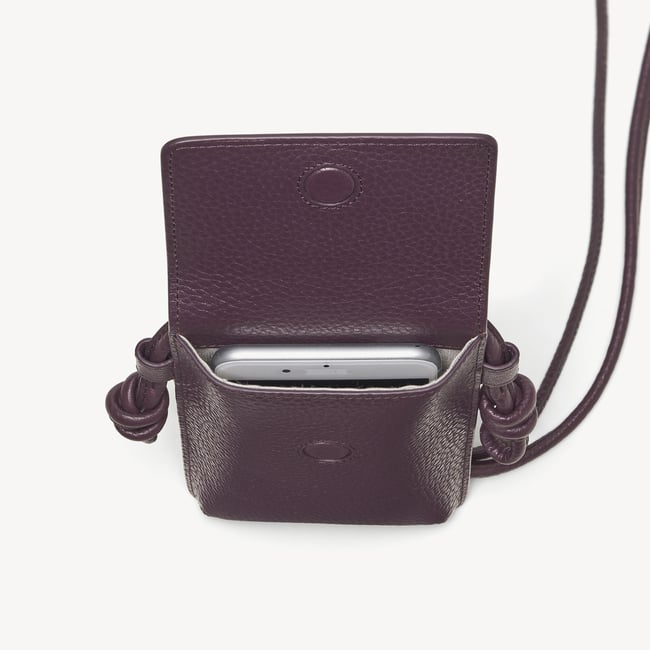 Ella Crossbody Phone Pouch Fig Pebble