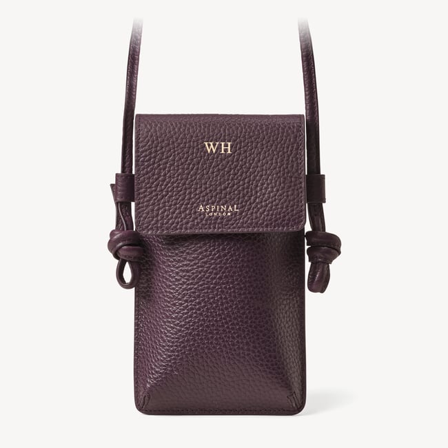 Ella Crossbody Phone Pouch Fig Pebble
