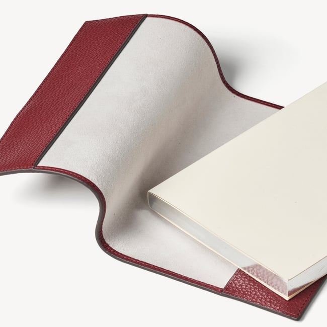 A5 Refillable Luxury Journal Merlot Pebble with Soft Suede Lining