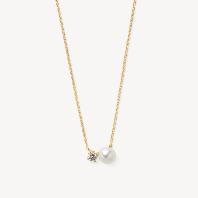 Toi Et Moi Necklace Natural Pearl