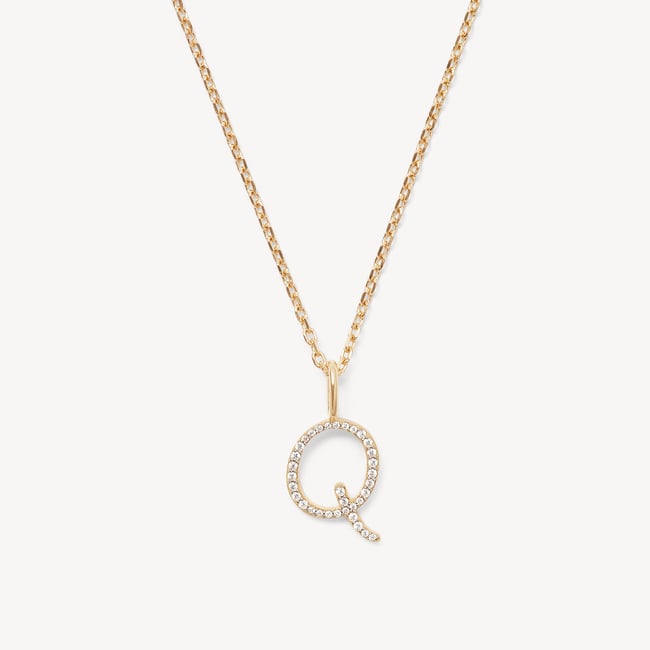 Diamond Initial Q Necklace 0.154ct Diamond
