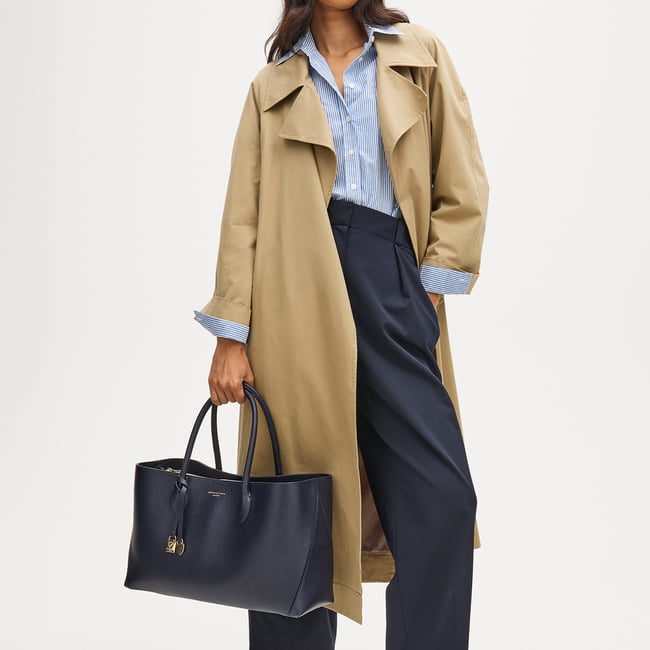 London Tote Navy Pebble