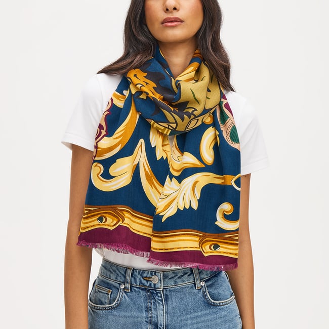 Merino & Silk Stole Fig Merino Wool