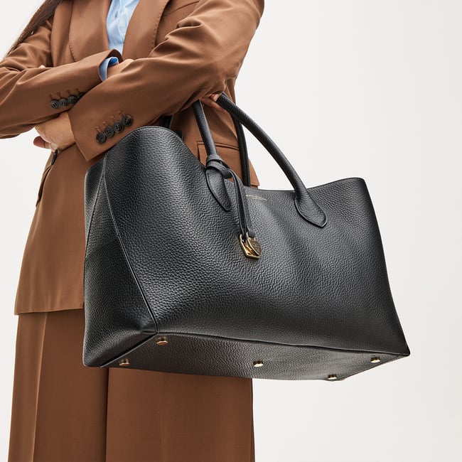 London Tote Black Pebble
