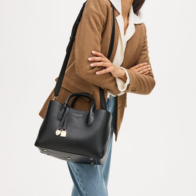 Midi London Tote Black Pebble