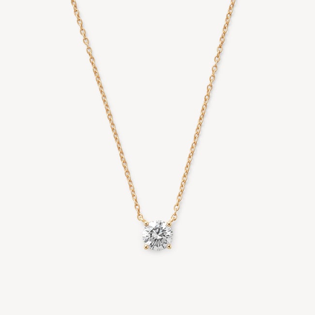Floating Diamond 0.50ct Solitaire Necklace 0.53ct Diamond