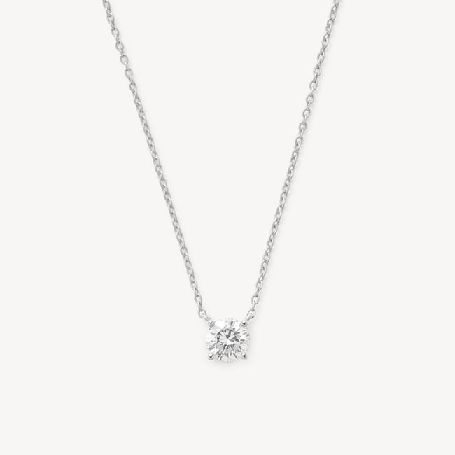 Floating Diamond 0.50ct Solitaire Necklace 0.53ct Diamond