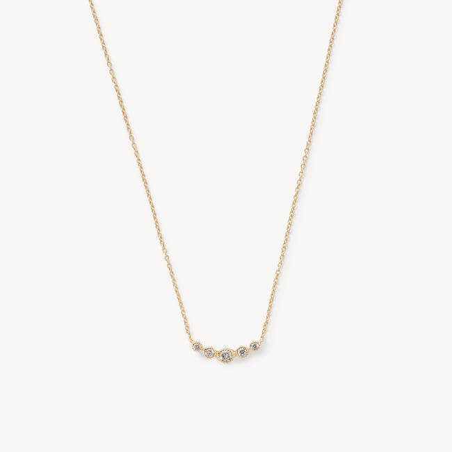 Graduating Diamond Necklace 0.145ct Diamond